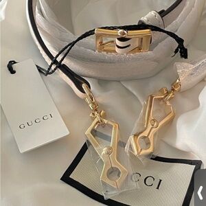 Gucci Ivory strap with Gold Hardware